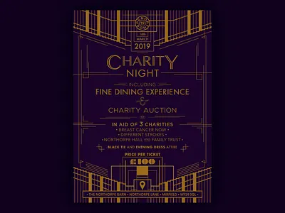 Northorpe 19 Invite branding charity design gatsby graphic design identity invitation layout logo design ticket