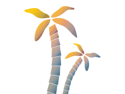 Radiant Island adobe adobe illustrator blue design digital gradient illustration illustrator island palm tree rainbow red spectrum sunrise sunset sunshine yellow