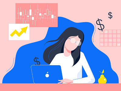 Women in Trading illustration vector