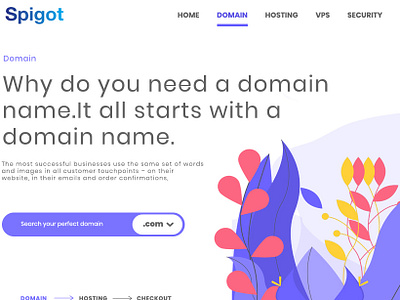 Domain Hosting landing page concept domains hosting template landing design landing page concept ui ux ui ux design