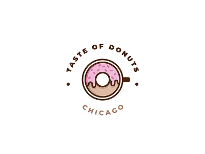 Taste Of Donuts design donut food ikon logo vektör