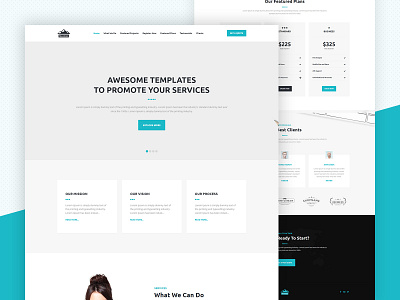 Mountain - One Page busines clean colorful css envato graphics html landing page leadgen marketing modern themeforest ui design ui development web webdesign website