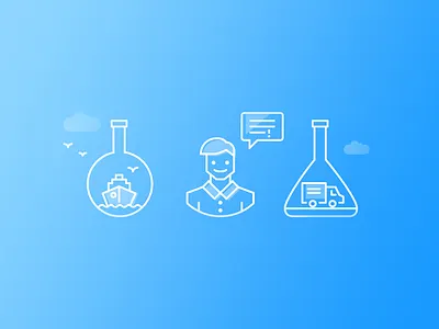 Illustration for User Feedback Lab banner feedback feedback lab iconography icons illustration shipping twill