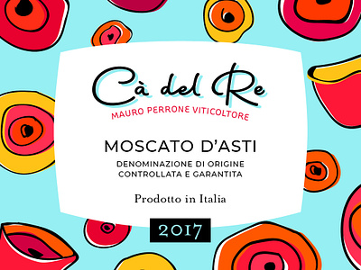 Ca del Re label 1 branding design packaging pattern wine