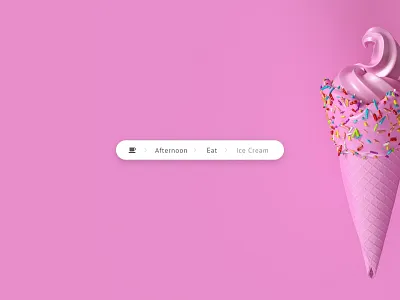 Daily Ui 056 Breadcrumbs breadcrumbs dailyui dailyui 056 ice cream navigation bar pink ui web design website