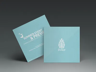 Fashion Invitation Card butterfly card cyan dondup event event design fashion graphic illustration invitation invitation card pattern rsvp turquoise