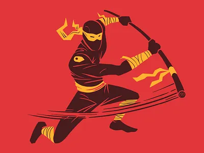 Ninja design fight illustration kungfu man ninja people vector