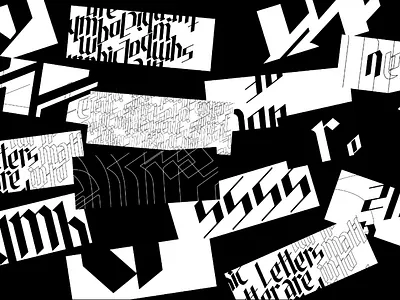 Hyperfuente blackandwhite brand design gothic graphicdesign letters system type typography