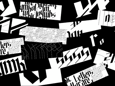 Hyperfuente blackandwhite brand design gothic graphicdesign letters system type typography