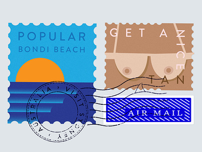 Destinations – Sydney Stamps 02 australia beach boobs design destinations fun fun project holidays iconic illustration ocean life procrastination simple surf culture sydney vacation vector