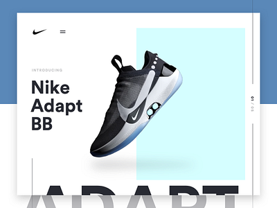 Daily UI #003 - Landing Page daily ui hero landing page nike shoes