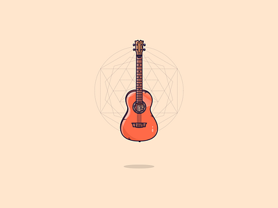 An Ukulele :) flat illustration folk geometric geometric art gibson graphic art graphic design ibanez icon illustration illustration art illustrator minimal music retro shape strings ukulele vector vintage