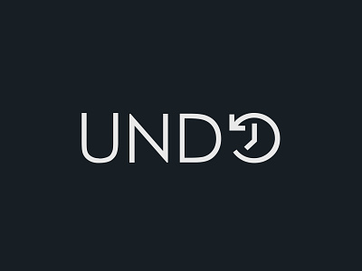 Undo wordmark archive back clean design flat history logo simple typography undo vector wordmark