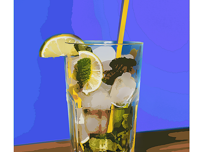 Iced lemonade illustration ui