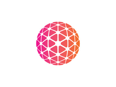 Neural Network Logo 3d cube geodesic geometric logo mark mathematical neural network sphere triangle vector