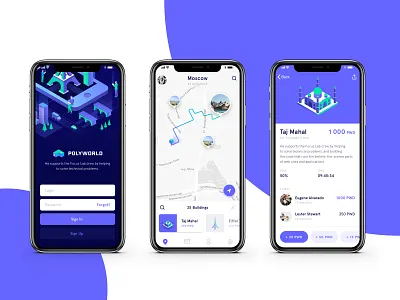Mobile Design for Crypto Game app building crypto game interface map mobile purchase route sale screen service splash ui ux