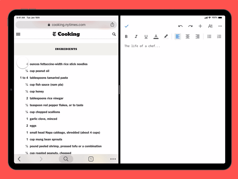 Big Gestures - Tablet Multitask Interaction Concept google interaction invision invision studio ipad multitask product design productivity tablet ux