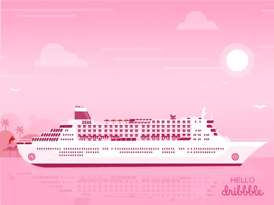 Hello dribbble illustration
