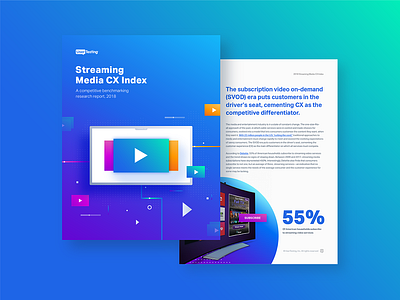 Streaming Media CX Report illustration layout design whitepaper