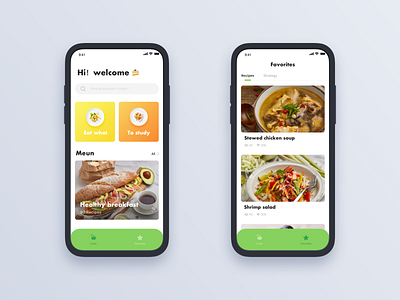 Cook App - Homepage Revision app cook app design food recipes sketch ui ux