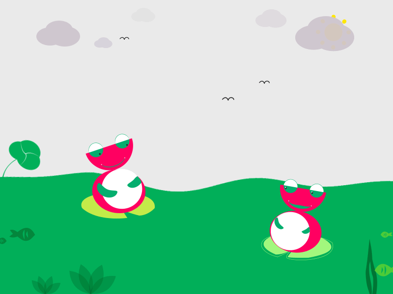 Frog animation cartoon mascot design frog illustration ui