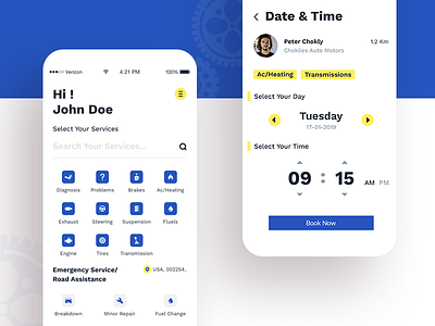 App ui for Book Your Mechanic app app design design graphicdesign illustration layoutdesign mobileapp mockup photoshop uidesign ux