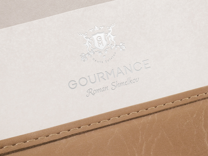 Gourmance identity brand design герб гурманс дизайн идентичность логотип олени создание логотипа