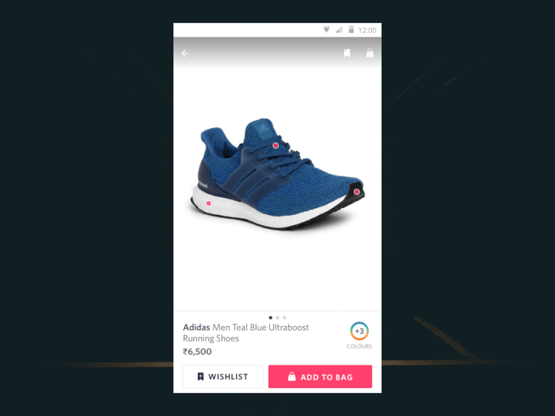 Micro-animation animation branding design details page ecom product catalog ux