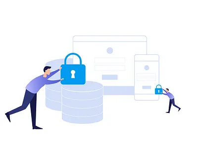 Access Control app id data database design flat ibm ibm design illustration security ui illustrations vector web