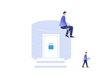 Access Control illustrations app id data database design ibm ibm design illustration security ui ui illustrations vector website