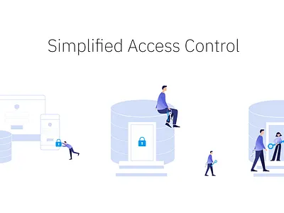 Access Control app id branding data database design ibm ibm design illustration security ui ui illustrations vector web