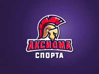 Axiom logo full color gladiator head helmet logo mask roman sports warrior