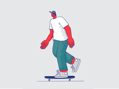 sk8eeeer boy 1 animation apple character character design characterdesign design dude illustration ipad isaac claramunt isaacclaramunt motion procreate sk8er skate board skate or die skater