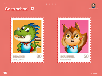 Go To School branding cartoon image design dragon draw drawing graffiti illustration illustrations mobile squirrel