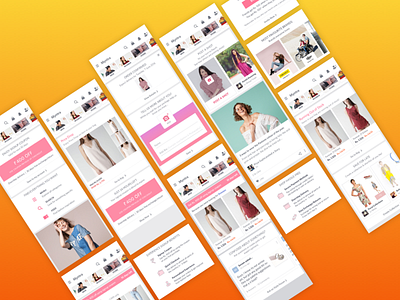 User on-boarding animation app browse design ecom fashion homepage ui ux visual
