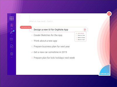 Getting Things Done - GTD Application Dashboard - 2019 adobe xd colorful design dasboard dashboard design simple design uidesign ux design web desgin