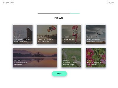 Daily UI #094 News articles blog cards daily ui dailyui dark flat interface items list minimal news news app news design news feed typography ui art ux web web interface