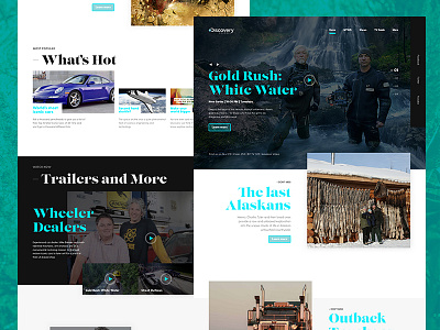 Discovery Channel Home page concept blue design discover discovery discovery channel graphic design imagery layout ui web web design website