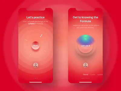 Formula The pyramid app apple audio breather breathing color design ios mobile ui ui ux ux