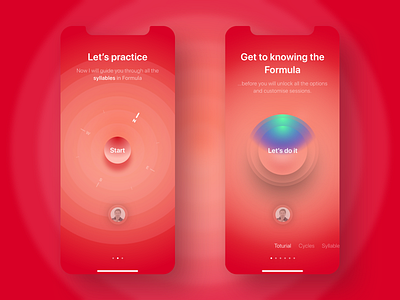 Formula The pyramid app apple audio breather breathing color design ios mobile ui ui ux ux