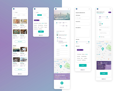 Brand and UI design for a travel app. app design brand design freelance designer logo travel app ui user interface design