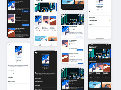 Journer ios 12 reading app social app ui uidesign