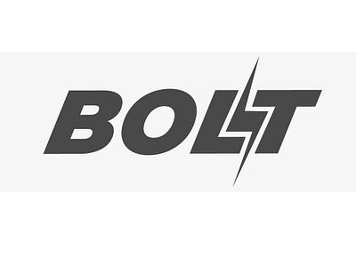 Bolt design flat logo typography