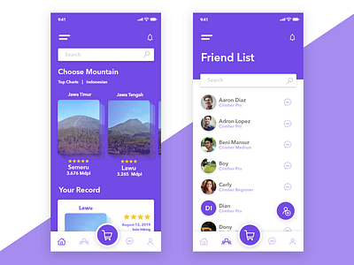 Mountain App app design clean debut design graphic graphic design moments ui ux