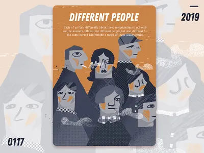 Different people design homepage illustration people ui ux design
