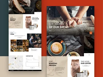 Coffee shop UI coffee design modular senses ui ux web
