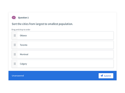 Sorting Question app design drag drag and drop edtech education input interaction question sort sorting top hat ui university ux uxui