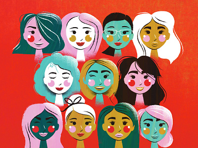 Hello Ladies illustration ladies people women