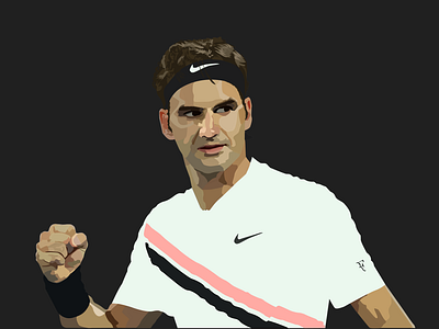 Roger Federer Illustration colours design federer illustration illustrator rogerfederer tennis uinspire vector