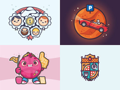 Top Shots From 2018 2018 character dribbble flat illustration illustrator shots top vector